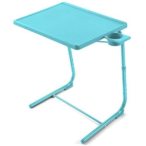Photo 1 of Adjustable TV Tray Table - TV Dinner Tray on Bed & Sofa, Comfortable Folding Table with 6 Height & 3 Tilt Angle Adjustments