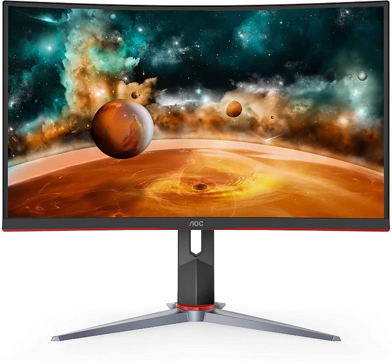 Photo 1 of AOC CQ27G2 27" Super Curved Frameless Gaming Monitor QHD 2K, 1500R Curved VA, 1ms, 144Hz, FreeSync, Height adjustable, 3-Yr Zero Dead Pixel
severely damaged sold as parts only 