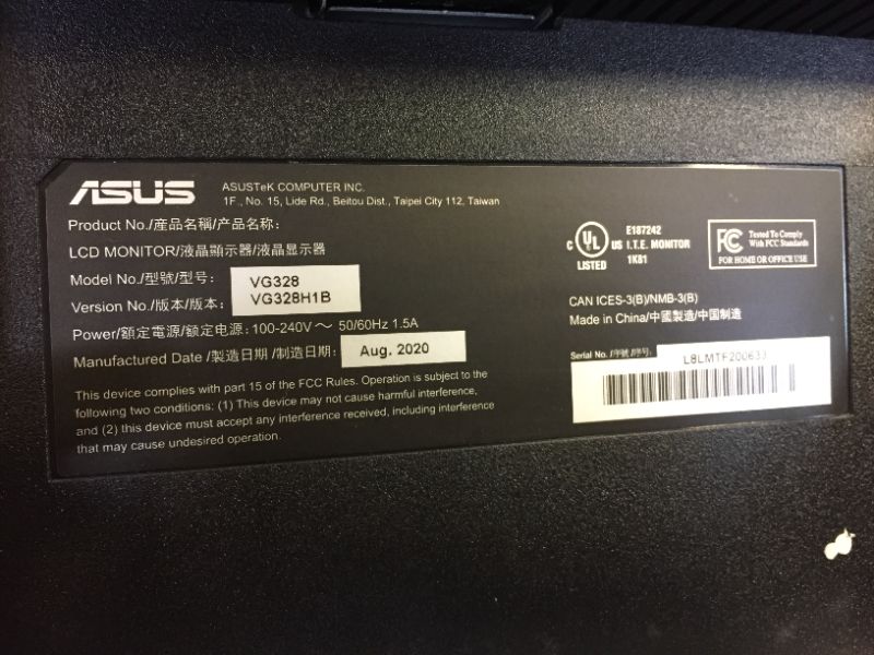 Photo 4 of ASUS TUF VG328H1B 31.5" Full HD Yes Gaming LCD Monitor - 16:9