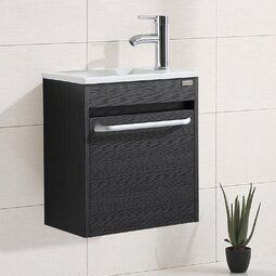 Photo 1 of 16" Wall-Mounted Single Bathroom Vanity Set
