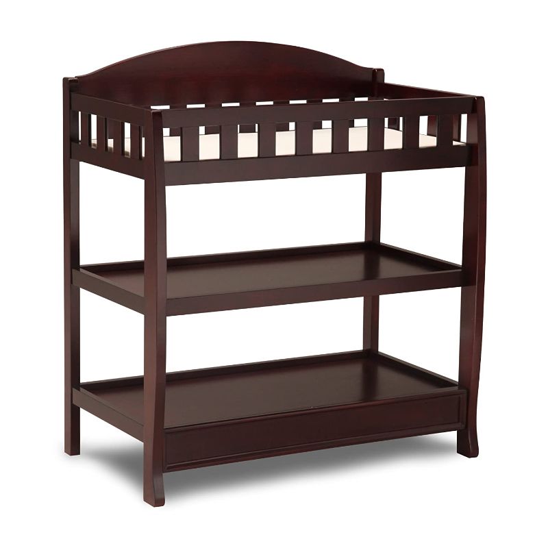 Photo 1 of Delta Children Infant Changing Table with Pad, Espresso Cherry
