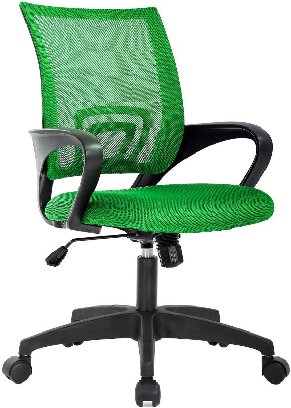 Photo 1 of Home Office Chair Ergonomic Desk Chair Mesh Computer Chair with Lumbar Support Armrest Adjustable Rolling Swivel Chair for Women Adults, Green
