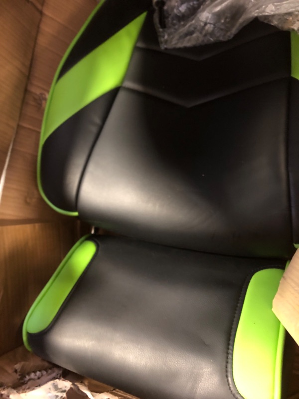 Photo 4 of RESPAWN Racing Gaming Chair Reclining Ergonomic Leather with Footrest In Green