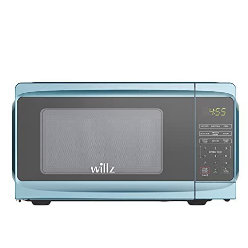 Photo 1 of Willz WLCMV807BE-07 Countertop Microwave Oven, 6 Cooking Programs, LED Lighting,Push Button, 0.7 Cu.Ft, Blue
