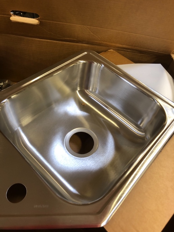 Photo 1 of Dayton Stainless Steel DE217324 31-7/8" x 31-7/8" x 7", Equal Double Bowl Corner Sink
