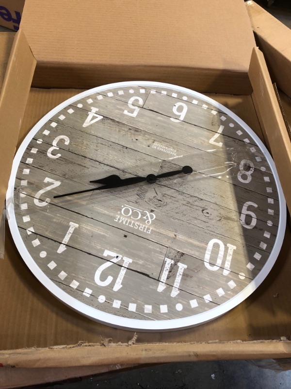 Photo 2 of FirsTime Co. 20 Arlo Gray Wall Clock, Light