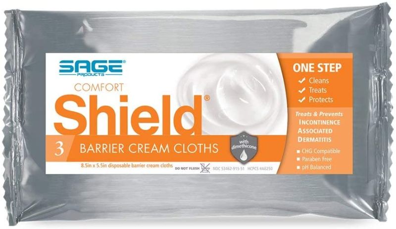 Photo 1 of 50 COUNT Comfort Shield Care Wipe Soft Pack Dimethicone, Unscented, Sage 7502 3 PER PACK    EXP 07 SEPT 2022
