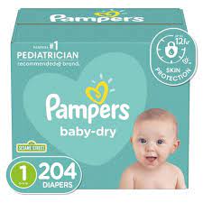 Photo 1 of 
Pampers Baby Dry Diapers Enormous Pack - Size 1 - 204ct