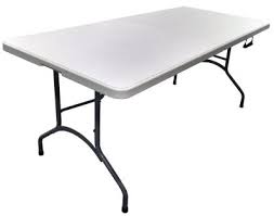 Photo 1 of 6' Folding Banquet Table Off-White - Plastic Dev Group
