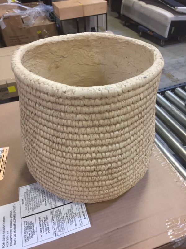 Photo 2 of 11" Indoor/Outdoor Concrete Basket Planter - Hearth & Hand™ with Magnolia