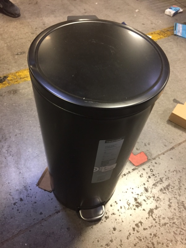 Photo 2 of 
30L Round Step Trash Can Black - Made By Design™