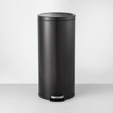 Photo 1 of 
30L Round Step Trash Can Black - Made By Design™