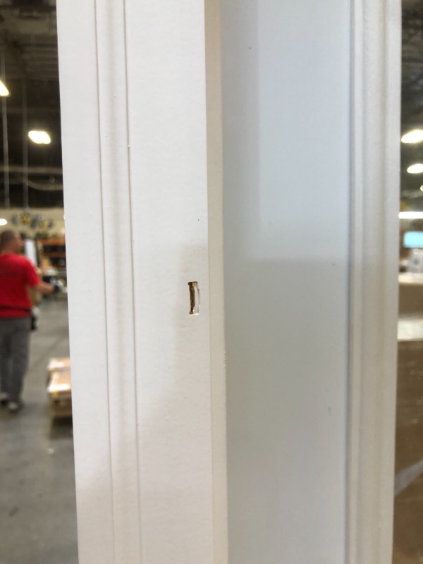 Photo 2 of 30 in. x 80 in. Left-Hand Inswing Full Lite Clear Classic Primed Steel Prehung Front Door
