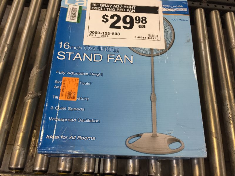 Photo 5 of Adjustable-Height 16 in. Oscillating Pedestal Fan