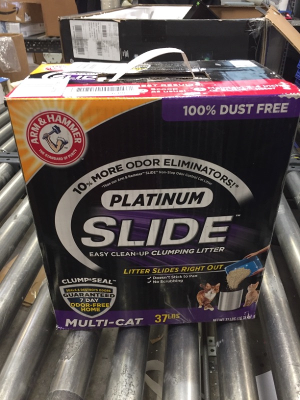 Photo 1 of Arm & Hammer Litter Platinum Slide Multi-Cat Cat Litter, 37-lb box