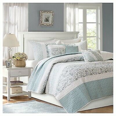 Photo 1 of 6pc King/California King Stella Printed Quilt Set - Blue
