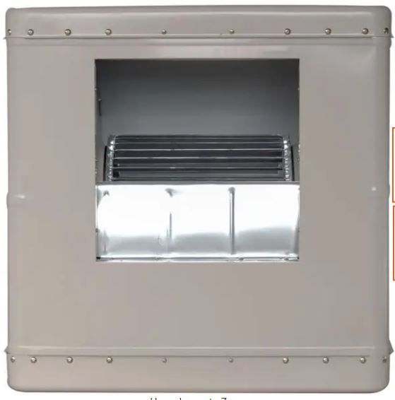 Photo 1 of 4600 CFM Side-Draft Wall/Roof Evaporative Cooler for 1700 sq. ft. (Motor Not Included) FACTORY SEALED

