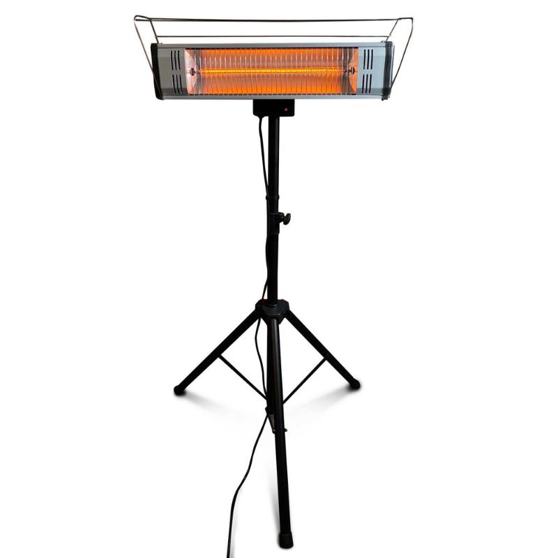 Photo 1 of sold for parts only---They don't turn on---Heat Storm Tradesman 1,500-Watt Electric Outdoor Infrared Quartz Portable Space Heater with Tripod, Wall/Ceiling Mount and Remote, Black
