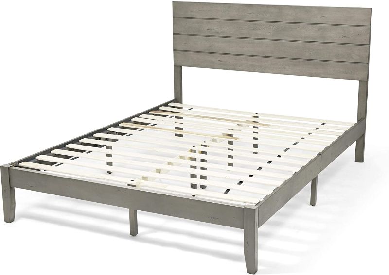 Photo 1 of Apollo QUEEN Size Bed with Headboard, Natural and Gray Finish
