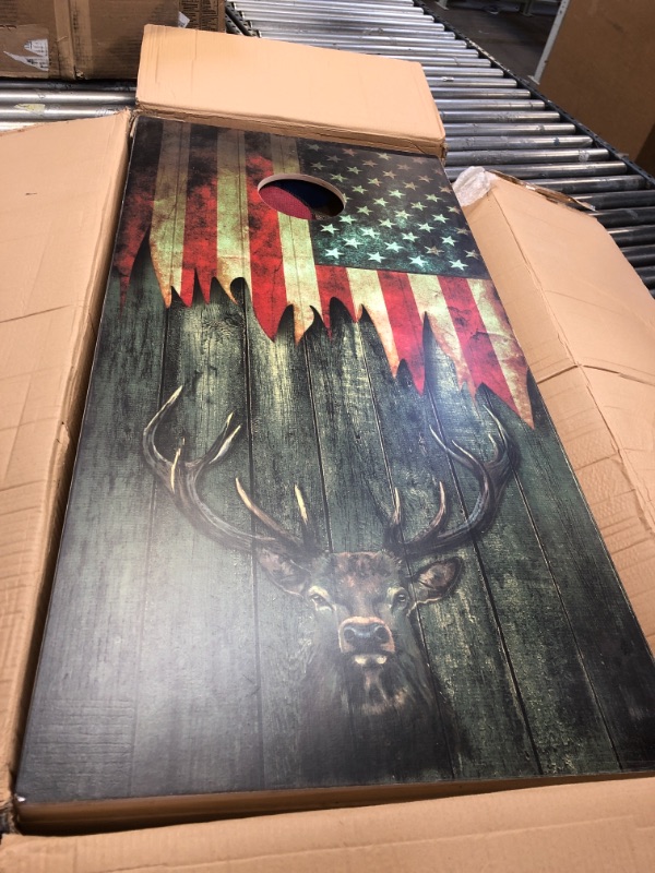 Photo 1 of Classic Cornhole Set 2PCS. DEER AMERICANA PATTERN