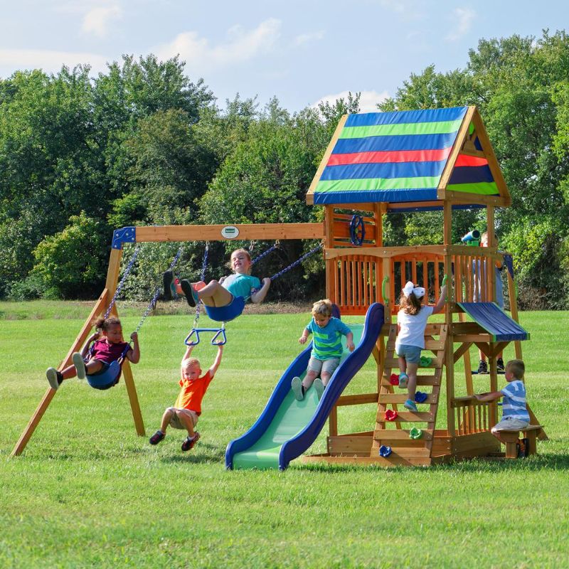 Photo 1 of BEACH FRONT WOODEN SWING SET. BOX 1 OF 3
