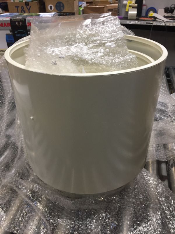 Photo 1 of Set of 3 Metal Bucket Planters with Stand White/Black - Olivia  May