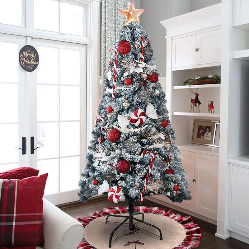 Photo 1 of Christmas Trees, KINGSO Artificial Christmas Tree 9ft Holiday Christmas Tree for Home Office Party Decoration 2800 Branch Tips with Metal Foldable Stand, Green, Arbol de Navidad
