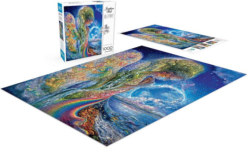Photo 1 of Buffalo Games - Josephine Wall - The Sadness of Gaia (Glitter Edition) - 1000 Piece Jigsaw Puzzle , Blue
