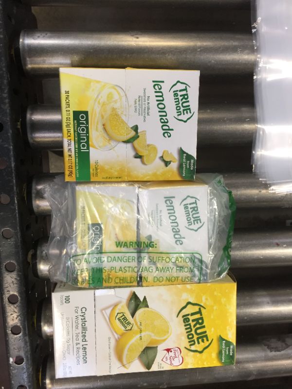 Photo 2 of (190 Packets) True Lemon Sugar Free, On-The-Go, Caffeine Free Powdered Drink Mix EXP 2023