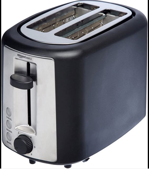 Photo 1 of Basics 2 Slice, Extra-Wide Slot Toaster with 6 Shade Settings, Black
