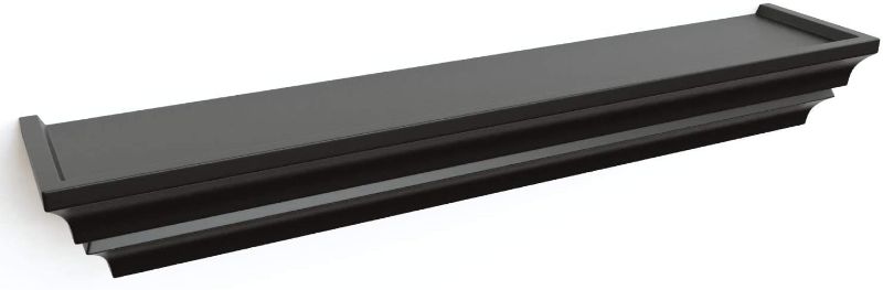 Photo 1 of Ballucci Victorian Wall Ledge Shelf, 24", Floating Decorative Shelf, for Living Room Kitchen Hallway, 24 x 4.25 x 3 Inches, Black
