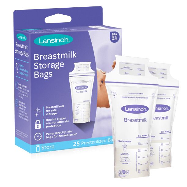 Photo 1 of Lansinoh Breastmilk Storage Bags for Breastfeeding Moms, 25 Ct
