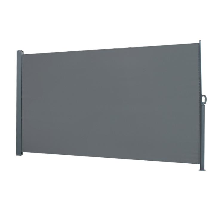 Photo 1 of VINGLI 63 x 118 Inch Patio Retractable Side Screen Awning Dark Grey/ Beige/ Smoky Gray
