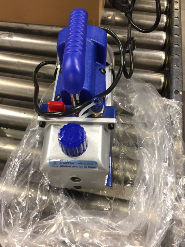 Photo 3 of VACUUM PUMP, BLUE **PARTS ONLY**