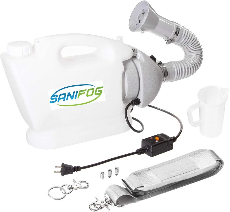 Photo 1 of Sanifog 5 Liter Fogger Machine Disinfectant SF100 Electric Sprayer ULV Cold Fogger Machine Disinfecting for Commercial Industrial and Home 800W 30ft Spray
