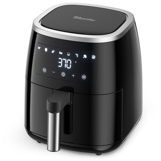 Photo 1 of 8-in-1 Air Fryer, Max XL 6 QT Airfryer with Touch-screen Panel and Temperature Control Nonstick Grill and Frying Basket for Roast, Bake, Preheat
