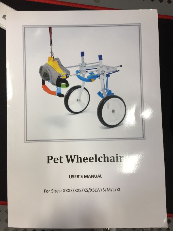 Photo 1 of  Adjustable Dog Cart/Wheelchair, Animal Exercise Wheels?for Pet/Doggie Wheelchairs with Disabled Hind Legs Walking?Light Weight, Easy Assemble