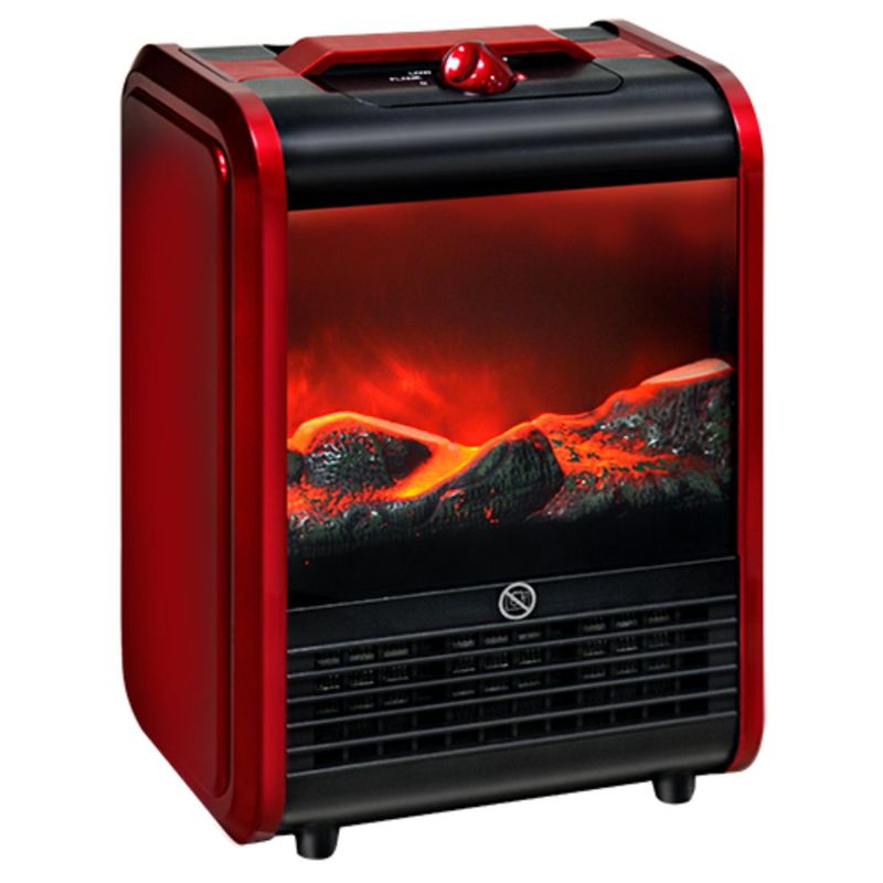 Photo 1 of Comfort Zone CZFP1 Ceramic Electric Fireplace Stove Fan-Forced Heater - Red
