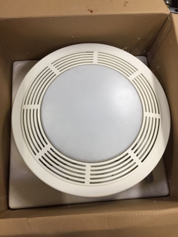 Photo 2 of Broan-NuTone 8663RP Bathroom Exhaust Fan and 100-Watt Incandescent Light with Glass Lens, 5.0 Sones, 100 CFM, White, 4"
