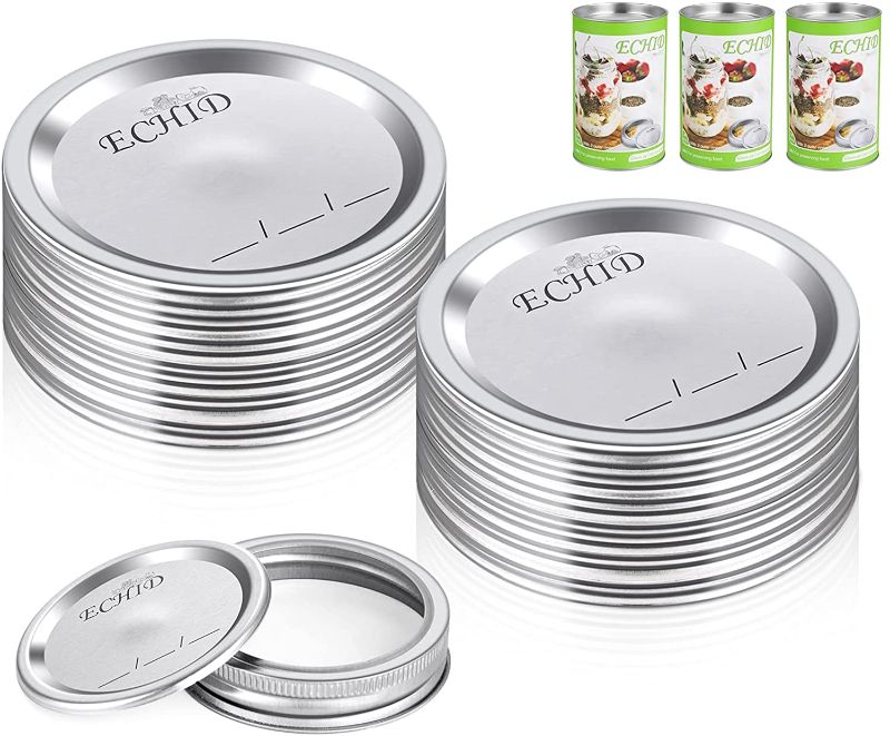 Photo 1 of 180 Pcs Canning Lids Regular Mouth for Ball, Kerr Jars - Split-Type Metal 70mm Mason Jar Lids for Canning - Food Grade Material, 100% Fit & Airtight for Regular Mouth Jars (Extra Bonus 6 Rings?
