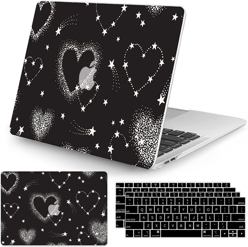 Photo 1 of Seorsok Compatible with MacBook PRO13 Inch Model A2338/A2251/A2289 Touch ID Release 2020 2019 2018 Plastic Hard Shell Case Protective Cover with Keyboard Cover Cute Lovely Heart
