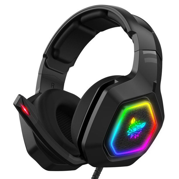 Photo 1 of ONIKUMA K10 Gaming Headset,Stereo Bass Surround RGB Noise Cancelling Over Ear Headphones with Mic,for PS4 Xbox One PC Nintendo Switch Tablet Smartphone
