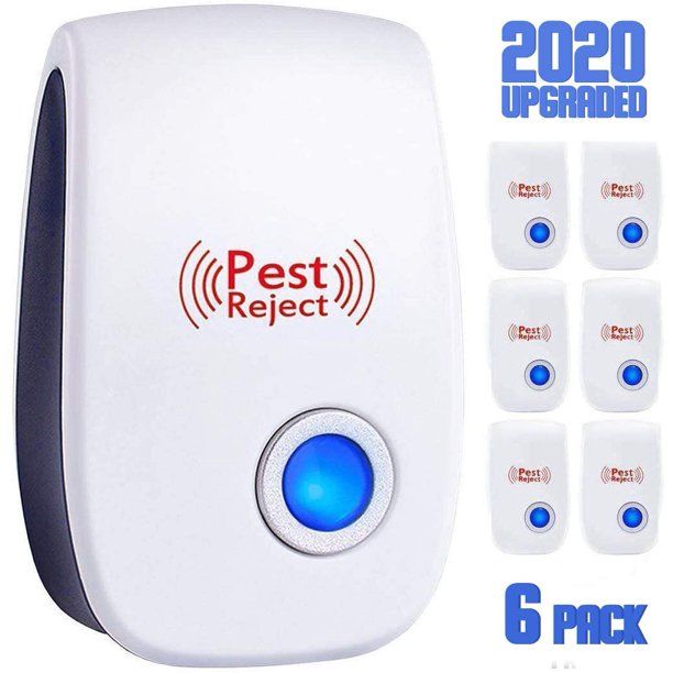 Photo 1 of 6 Pack Ultrasonic Pest Repeller Plug in, 2020 Upgraded Electronic Pest Repellent Indoor Pest Control for Insect Mosquito Rodent Mouse Cockroach Rat Bug Spider, Human Pet Safe & Quiet Device
