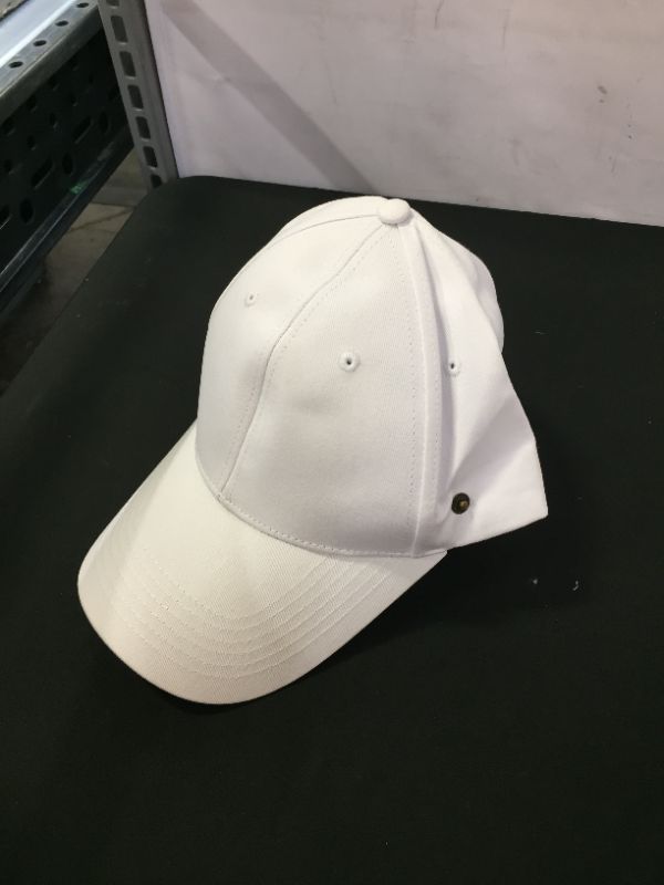 Photo 1 of 3PK WHITE ADJUSTABLE BASEBALL CAP WITH SUNSHADE