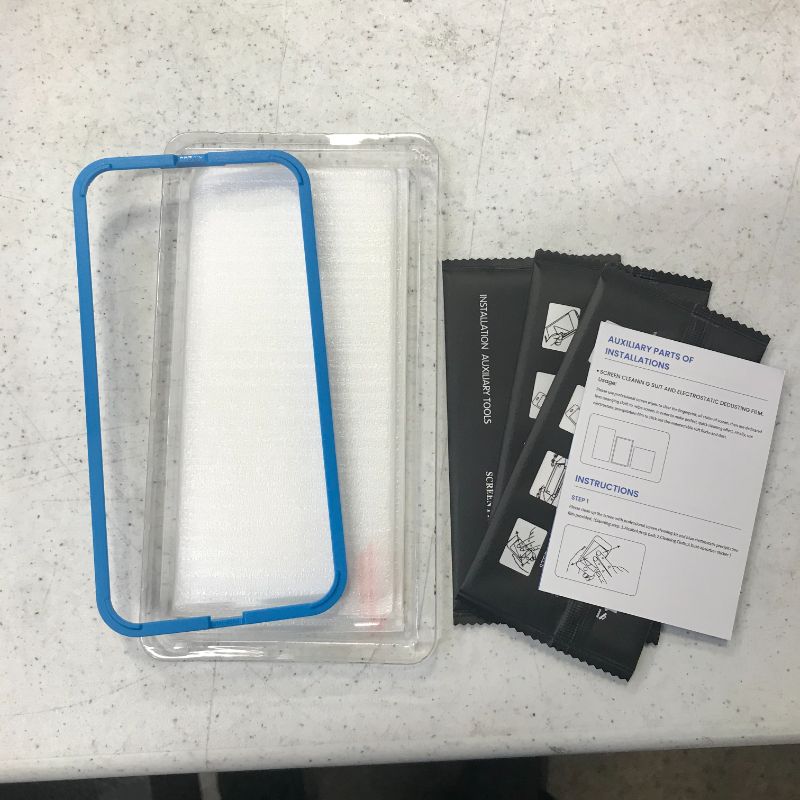 Photo 1 of iPhone 13 pro screen protectors with placement guide 5 pack 