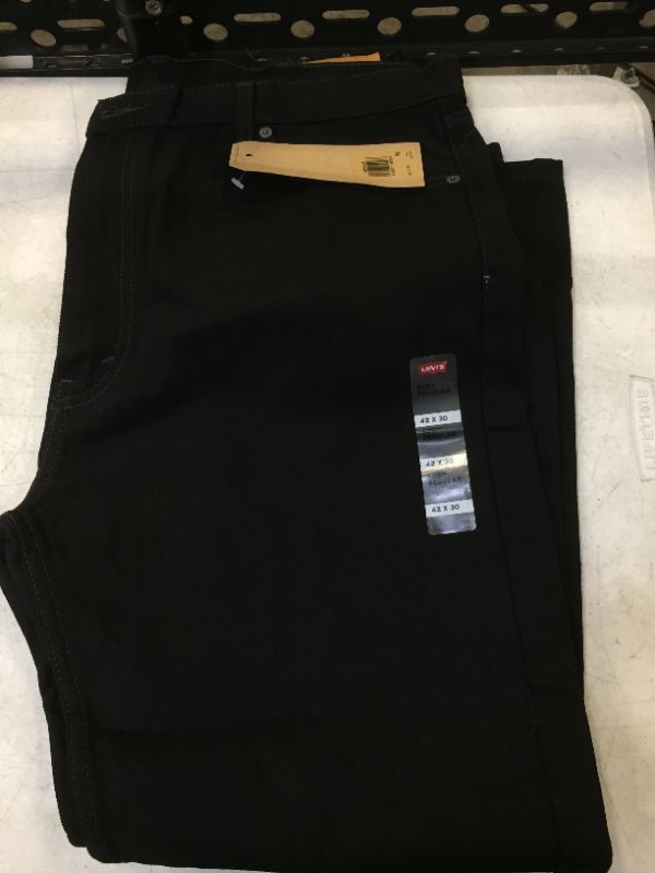 Photo 1 of Levi's Men's 505 Regular Fit Jean, Black, 42x30
