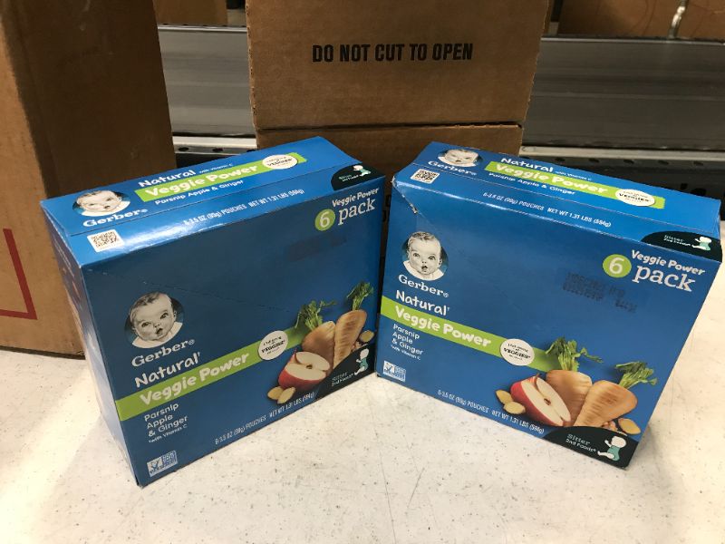 Photo 1 of 2 pack Gerbers Natural Veggie Power exp 12-31-2021
 
 
 