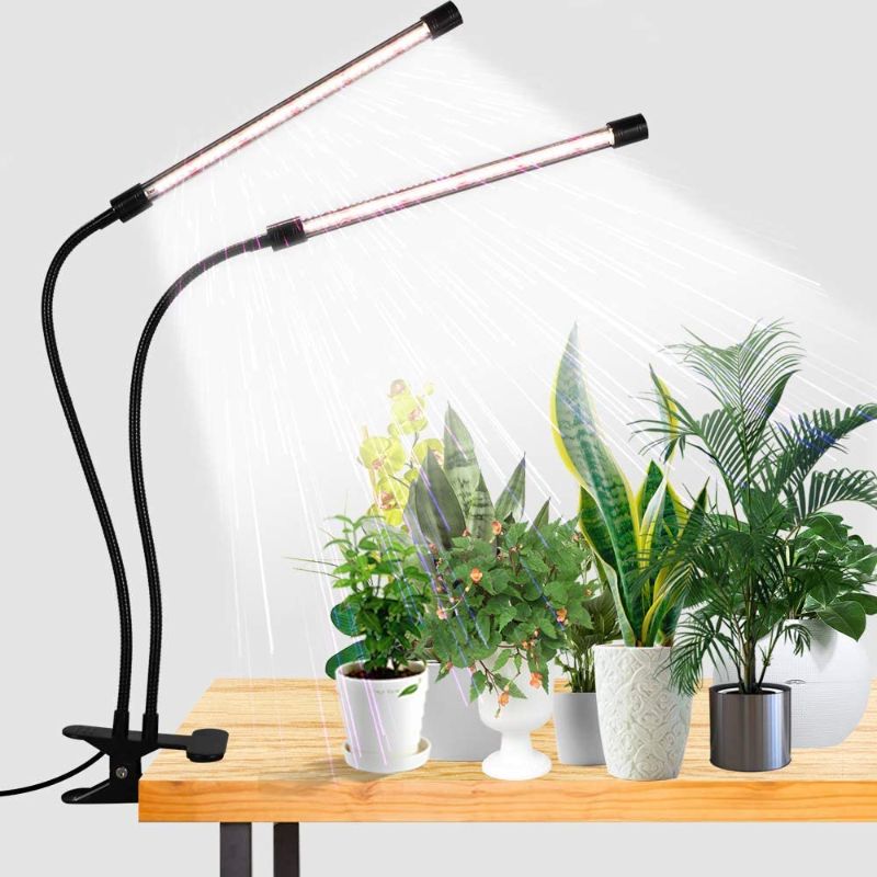 Photo 1 of GooingTop LED Grow Light,6000K Full Spectrum Clip Plant Growing Lamp with White Red LEDs for Indoor Plants,5-Level Dimmable,Auto On Off Timing 4 8 12Hrs