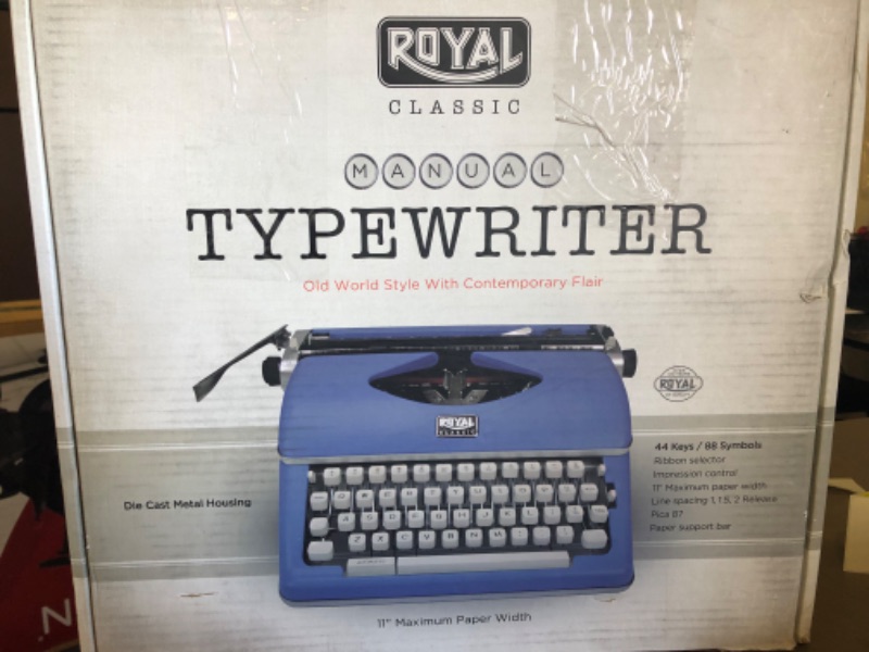 Photo 5 of CLASSIC MANUAL TYPEWRITER (BLUE)