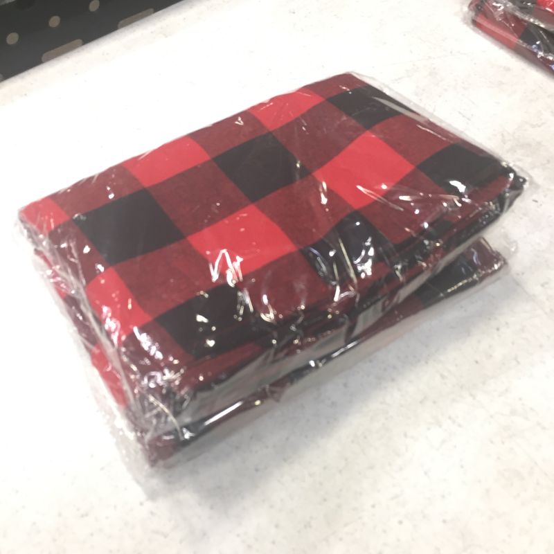Photo 1 of Buffalo Checkered 108-Inch Table Runner in Red/Black